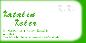 katalin keler business card